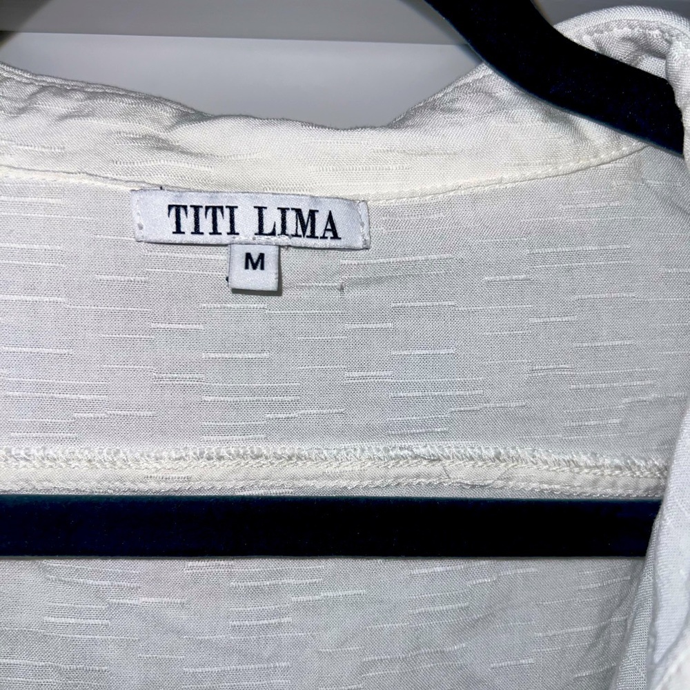 NWOT Collared Cream Mini Dress